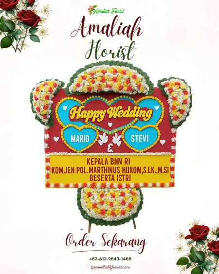 Papan Bunga Pernikahan Pokak